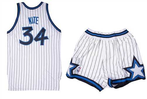 1990 Greg Kite Orlando Magic Game Used Uniform - Jersey and Shorts